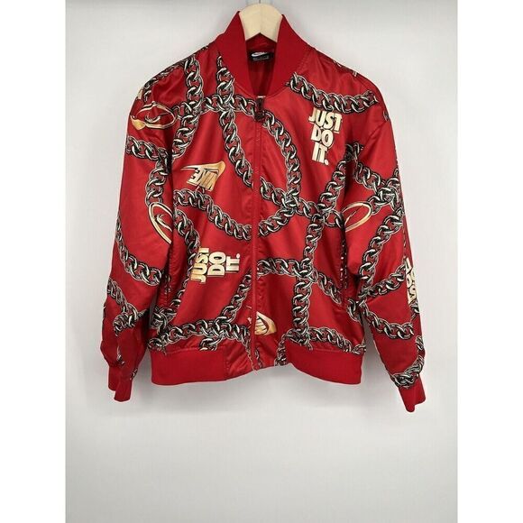 Nike Jackets & Blazers - Nike Sportswear Synthetic Fill Red Icon Chain Print Thermore Jacket Size Medium